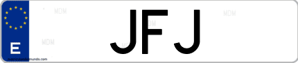 Matrícula de España JFJ
