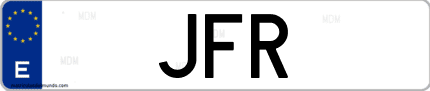 Matrícula de España JFR