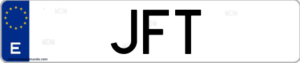 Matrícula de España JFT