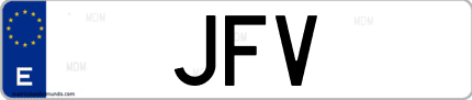 Matrícula de España JFV