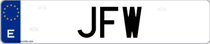 Matrícula de España JFW