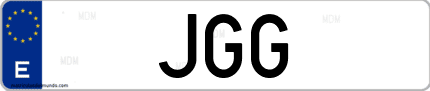 Matrícula de España JGG