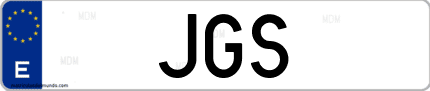 Matrícula de España JGS