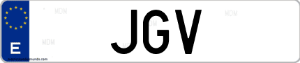 Matrícula de España JGV