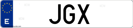 Matrícula de España JGX