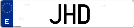 Matrícula de España JHD