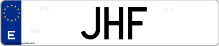 Matrícula de España JHF