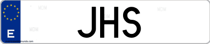 Matrícula de España JHS