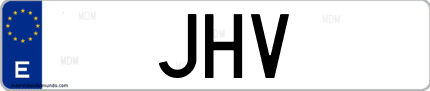 Matrícula de España JHV