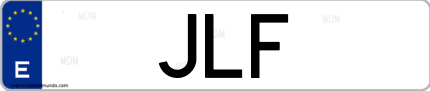Matrícula de España JLF