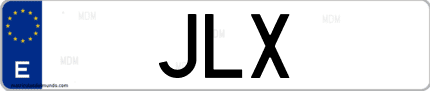 Matrícula de España JLX