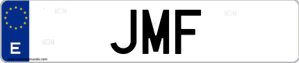 Matrícula de España JMF