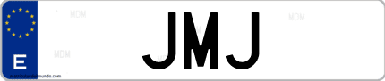 Matrícula de España JMJ