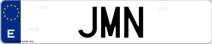 Matrícula de España JMN