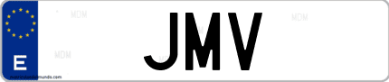Matrícula de España JMV