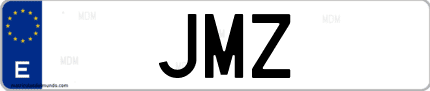 Matrícula de España JMZ