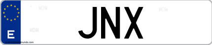 Matrícula de España JNX