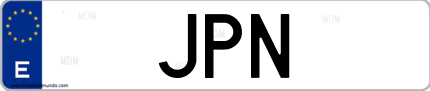 Matrícula de España JPN