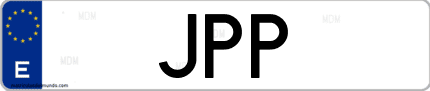 Matrícula de España JPP