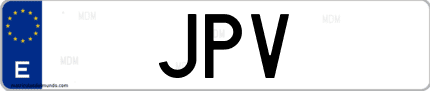 Matrícula de España JPV