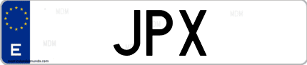 Matrícula de España JPX