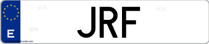 Matrícula de España JRF