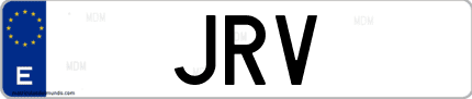Matrícula de España JRV