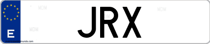 Matrícula de España JRX