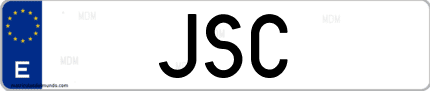 Matrícula de España JSC
