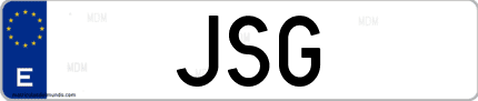 Matrícula de España JSG