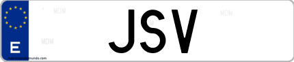 Matrícula de España JSV