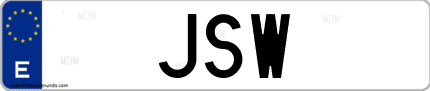 Matrícula de España JSW