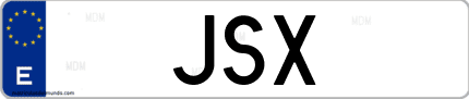 Matrícula de España JSX