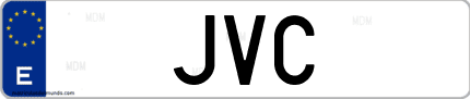 Matrícula de España JVC