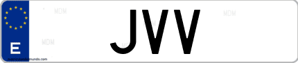 Matrícula de España JVV