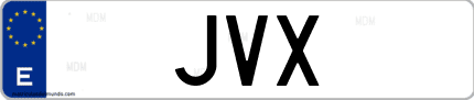 Matrícula de España JVX