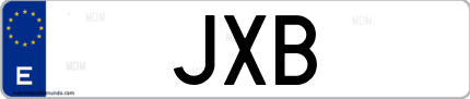 Matrícula de España JXB