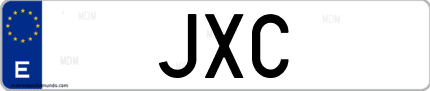 Matrícula de España JXC