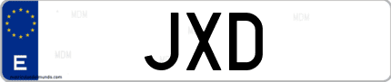 Matrícula de España JXD
