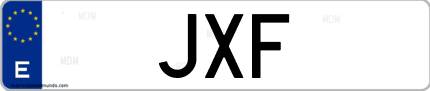 Matrícula de España JXF