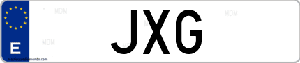 Matrícula de España JXG