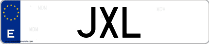 Matrícula de España JXL