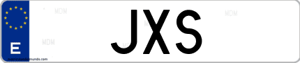 Matrícula de España JXS
