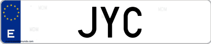 Matrícula de España JYC