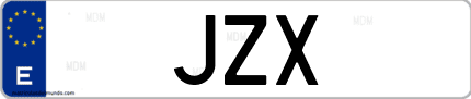 Matrícula de España JZX