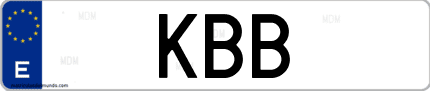 Matrícula de España KBB