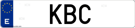 Matrícula de España KBC