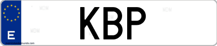 Matrícula de España KBP