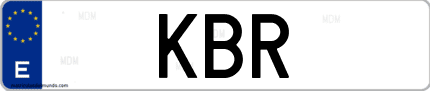 Matrícula de España KBR