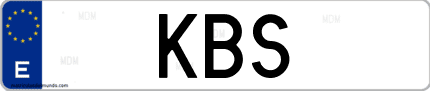 Matrícula de España KBS